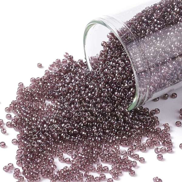 

PandaHall TOHO Round Seed Beads, Japanese Seed Beads, (115) Transparent Luster Amethyst, 15/0, 1.5mm, Hole: 0.7mm, about 3000pcs/bottle..., Purple