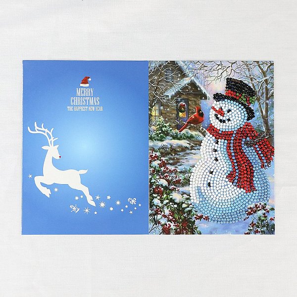 

PandaHall DIY Christmas Greeting Card Diamond Painting Kit, Including Envelope, Resin Rhinestones Bag, Diamond Sticky Pen, Tray Plate and...