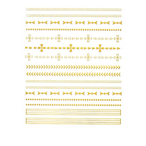 

PandaHall 3D Goldenrod Nail Water Decals, Self-Adhesive, Nail Design Manicure Tips Nail Decoration for Women Girls Kids, Clover Pattern..., Gold