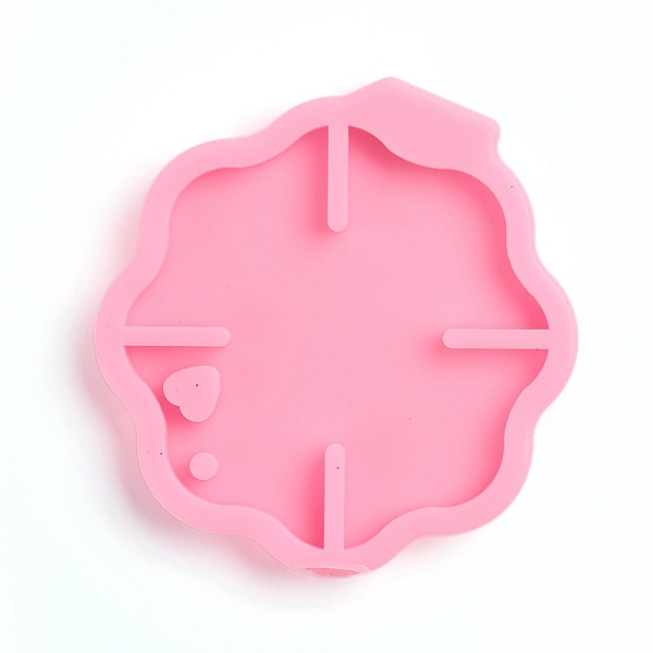 

PandaHall DIY Silicone Pendant Molds, Resin Casting Molds, For UV Resin, Epoxy Resin Jewelry Making, Flower, Pink, 77x74x10mm, Hole: 4mm...