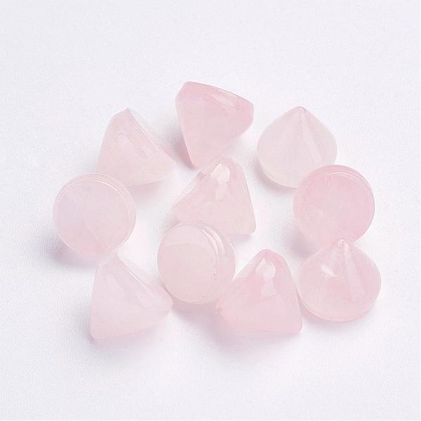 

PandaHall Natural Rose Quartz Cabochons, Cone, 10~11x10~11mm Rose Quartz Cone