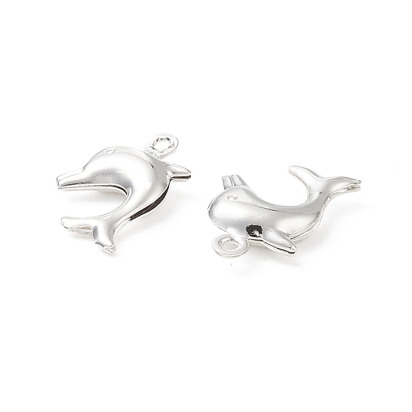 

PandaHall Silver, 16x10.5x3.5mm, Hole: 1mm 304 Stainless Steel Dolphin