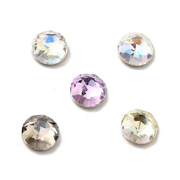 

PandaHall K9 Glass Rhinestone Cabochons, Flat Back & Back Plated, Faceted, Flat Round, Mixed Color, 4.8x2mm Glass Rhinestone Flat Round..., Multicolor