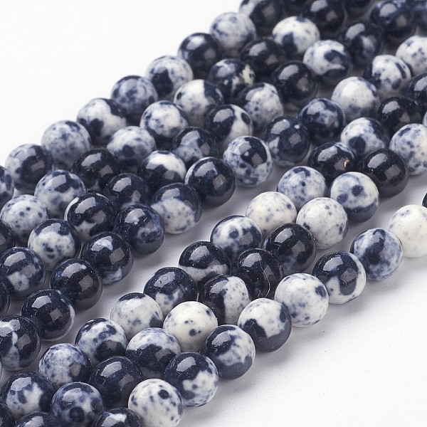 

PandaHall Synthetic Ocean White Jade Bead Strands, Dyed, Round, Marine Blue, 8mm, Hole: 1mm, about 48pcs/strand, 15.7 inch(400mm) Ocean...