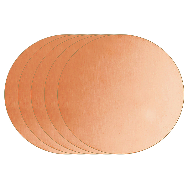 

PandaHall OLYCRAFT 5 pcs Pure Copper Round Plate 2.4 inch Diameter Rose Gold Brass Sheet Copper Metal Sheet Round Brass Disc Sheet for DIY...