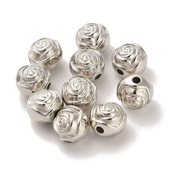 

PandaHall CCB Plastic Beads, Flower Bud, Platinum, 9x10.3mm, Hole: 2mm Plastic Others