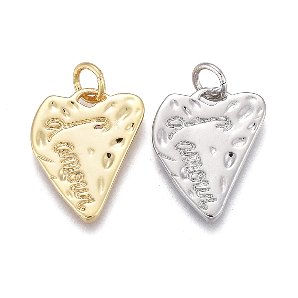 

PandaHall Brass Pendants, with Jump Rings, Long-Lasting Plated, Strawberry with Word, Mixed Color, 17x14x1.5mm, Hole: 3mm Brass Fruit