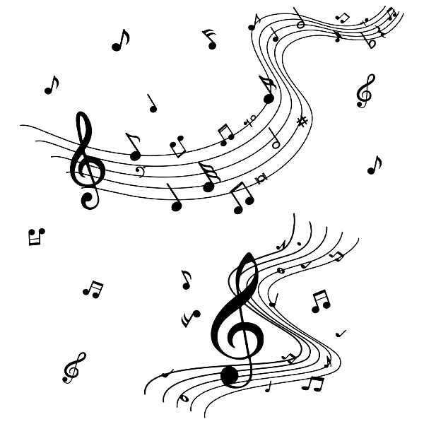 

PandaHall PVC Wall Stickers, for Wall Decoration, Musical Note Pattern, 390x910mm Plastic Musical Note Black