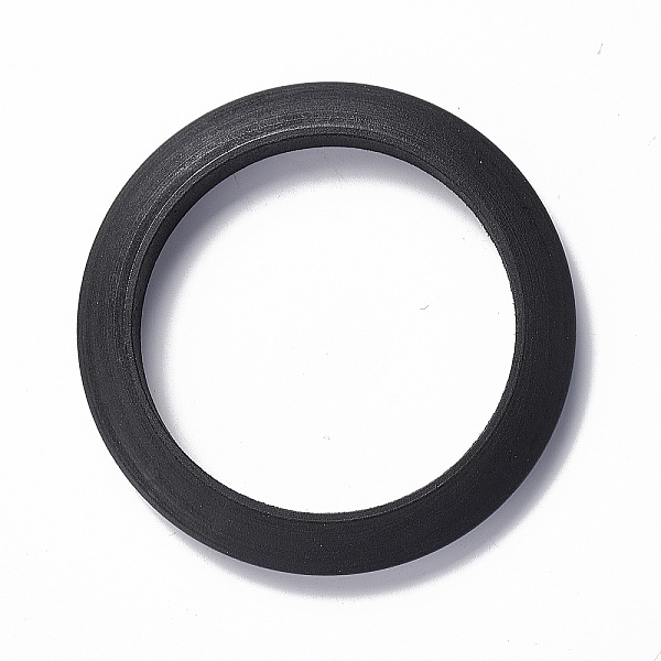 PandaHall Vintage Wood Chunky Bangle, Plain Band Simple Bangle for Men Women, Black, Inner Diameter: 2-1/2 inch(6.35cm) Wood Black