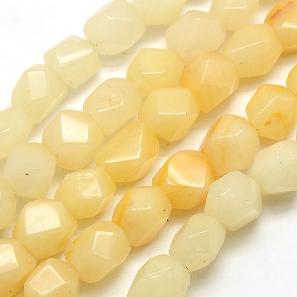 

PandaHall Polygon Natural Yellow Aventurine Beads Strands, 10x7.5~9mm, Hole: 1mm, about 40pcs/strand, 16.1 inch Yellow Aventurine Polygon