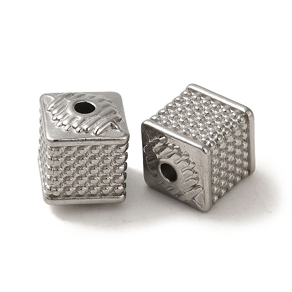 

PandaHall 304 Stainless Steel Beads, Cube, Stainless Steel Color, 9.5x7.5x7.5mm, Hole: 1.8mm 304 Stainless Steel Cube