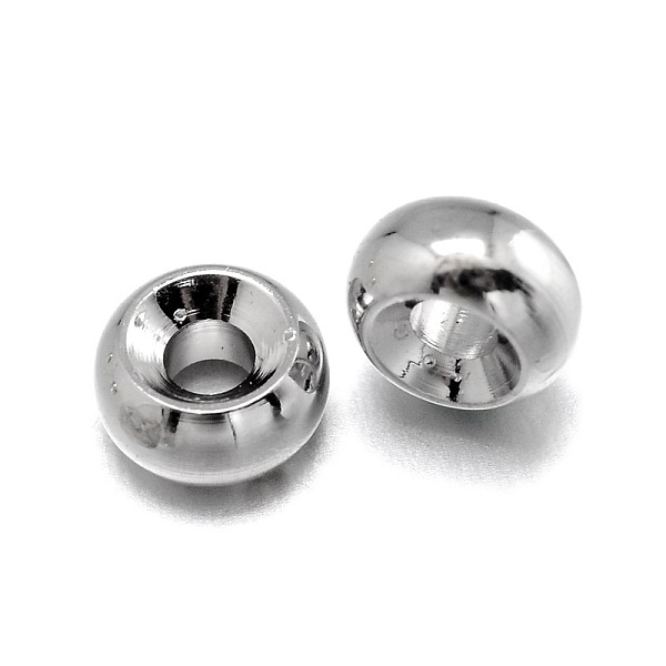 

PandaHall Rondelle Brass Spacer Beads, Lead Free & Nickel Free & Cadmium Free, Real Platinum Plated, 5x3mm, Hole: 2mm Brass Rondelle