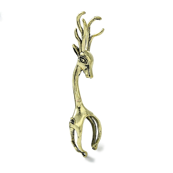 

PandaHall Deer Alloy Cigarette Holder Ring, Open Cuff Rings for Men, Lead Free & Cadmium Free, Antique Bronze, 8mm, Inner Diameter...
