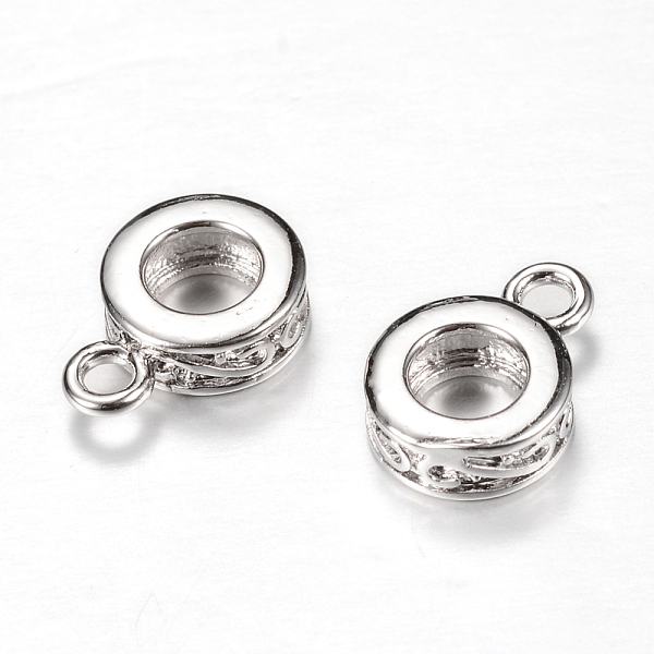 

PandaHall Brass Tube Bails, Loop Bails, Platinum, 11x7.5x3mm, Hole: 1.5mm, Inner Diameter: 4mm Brass Donut