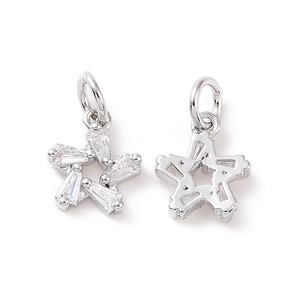 

PandaHall Star Brass Micro Pave Clear Cubic Zirconia Charms, with Jump Rings, Cadmium Free & Nickel Free & Lead Free, Platinum, 10.5x8.5x2mm...