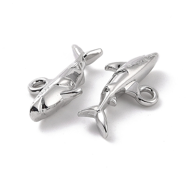 

PandaHall Alloy Pendants, Shark Charm, Platinum, 10x19x5mm, Hole: 1.6mm Alloy Fish