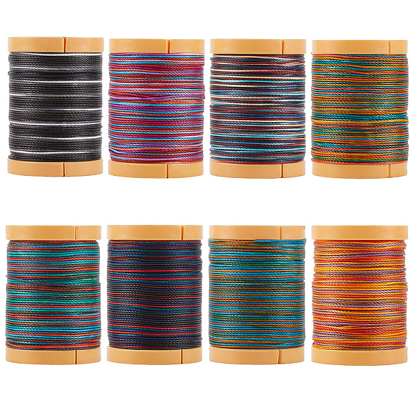 8 Rolls 8 Colors 12Ply Polyester Thread Cord 8 Rolls 8 Colors 12Ply Polyester Thread Cord