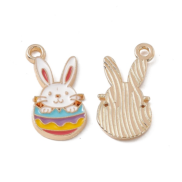 

PandaHall Alloy Enamel Pendants, Golden, Rabbit Charm, Colorful, 20x10x1.5mm, Hole: 1.6mm Alloy+Enamel Rabbit White