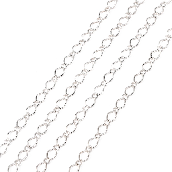 

PandaHall Silver Color Plated Iron Handmade Chains Figaro Chains Mother-Son Chains, Unwelded, with Spool, Mother link: 4x6mm, Son link...
