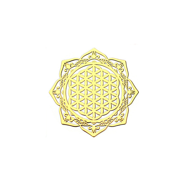 

PandaHall Brass Self Adhesive Decorative Stickers, Golden Plated Metal Decals, for DIY Epoxy Resin Crafts, Flower, 30mm Brass Flower