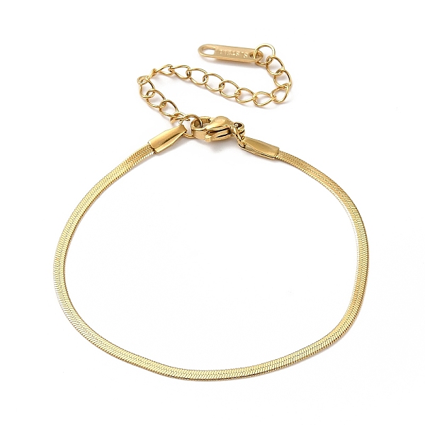 

PandaHall Ion Plating(IP) 304 Stainless Steel Herringbone Chain Bracelet for Men Women, Real 18K Gold Plated, Wide: 2mm, 6 inch(15.3cm) 304...