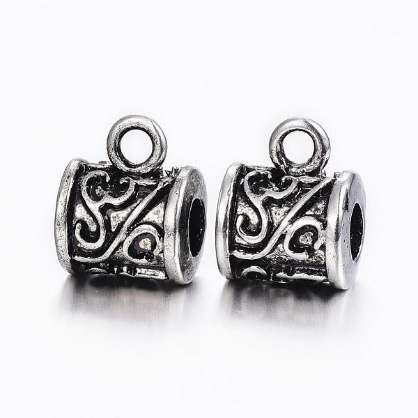 

PandaHall 304 Stainless Steel Tube Bails Enamel Settings, Bail Beads, Column, Antique Silver, 15x11.5x10mm, Hole: 3mm and 5mm. 304 Stainless...