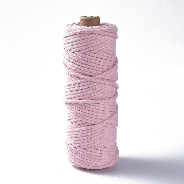 

PandaHall Cotton String Threads, Macrame Cord, Decorative String Threads, for DIY Crafts, Gift Wrapping and Jewelry Making, Pink, 3mm, about...