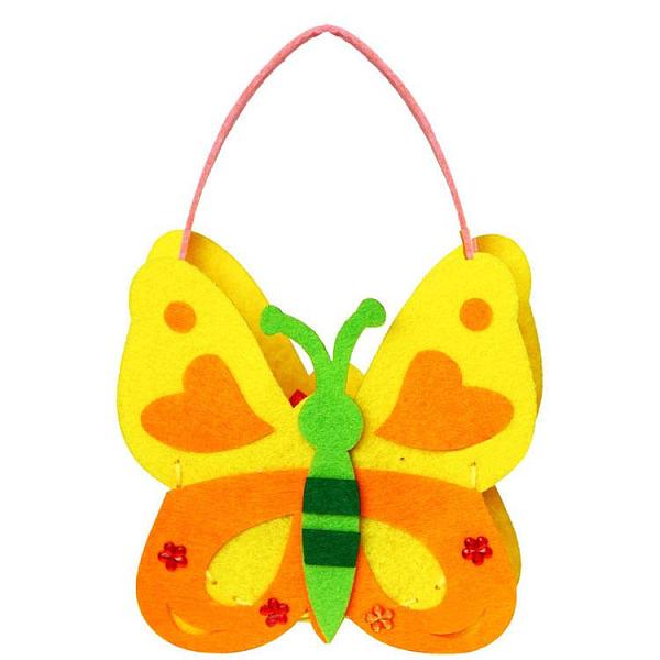 

PandaHall Non Woven Fabric Embroidery Needle Felt Sewing Craft of Pretty Bag Kids, Felt Craft Sewing Handmade Gift for Child Meet Best..., Yellow