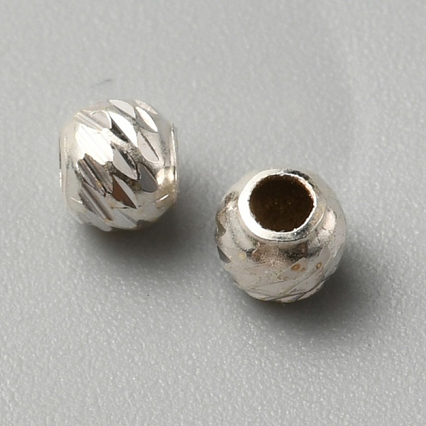 

PandaHall 925 Sterling Silver Spacer Beads, Round, Silver, 3x3mm, Hole: 1.2~1.4mm Sterling Silver Round
