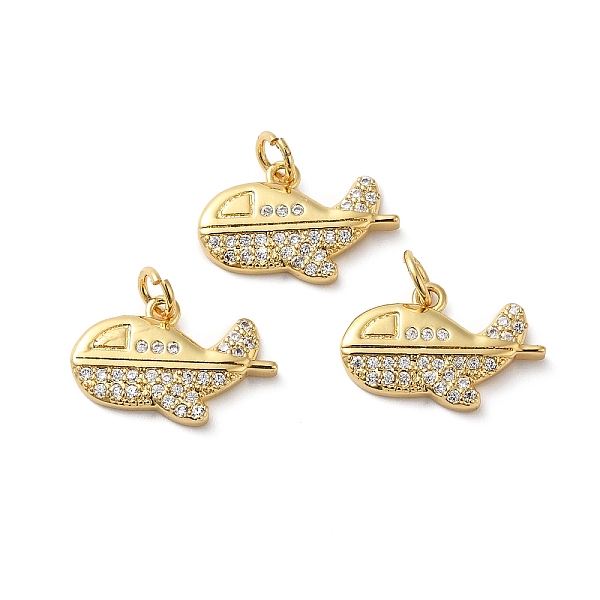 

PandaHall Rack Plating Brass Pave Cubic Zirconia Pendants, with Jump Ring, Lead Free & Cadmium Free, Real 18K Gold Plated, Long-Lasting..., Clear