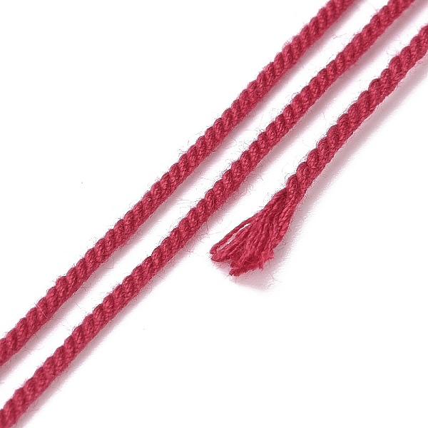 

PandaHall Cotton Cord, Braided Rope, with Paper Reel, for Wall Hanging, Crafts, Gift Wrapping, Cerise, 1.5mm, about 21.87 Yards(20m)/Roll..., Red