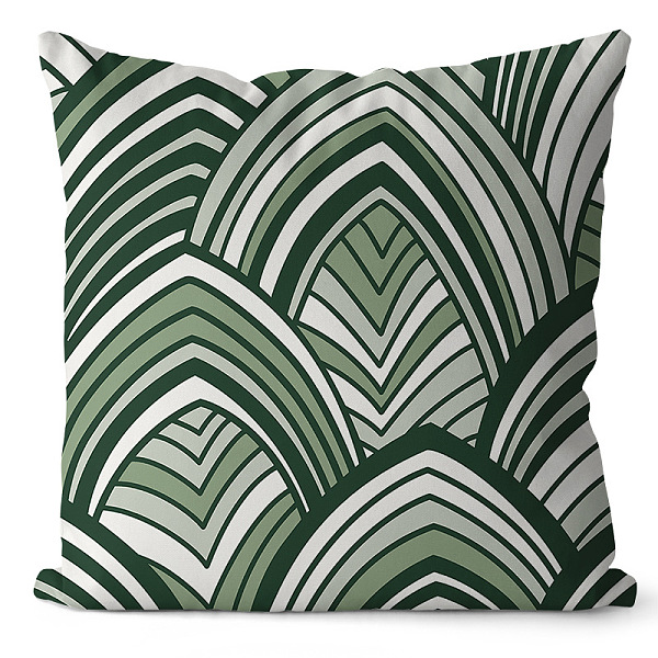 PandaHall Green Series Polyester Throw Pillow Covers, Cushion Cover, for Couch Sofa Bed, Square, Leaf, 450x450mm Polyester Leaf
