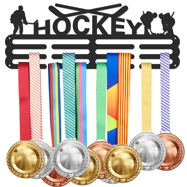 

PandaHall SUPERDANT Hockey Medal Hanger Competitions Medal Holder Iron Sports Black