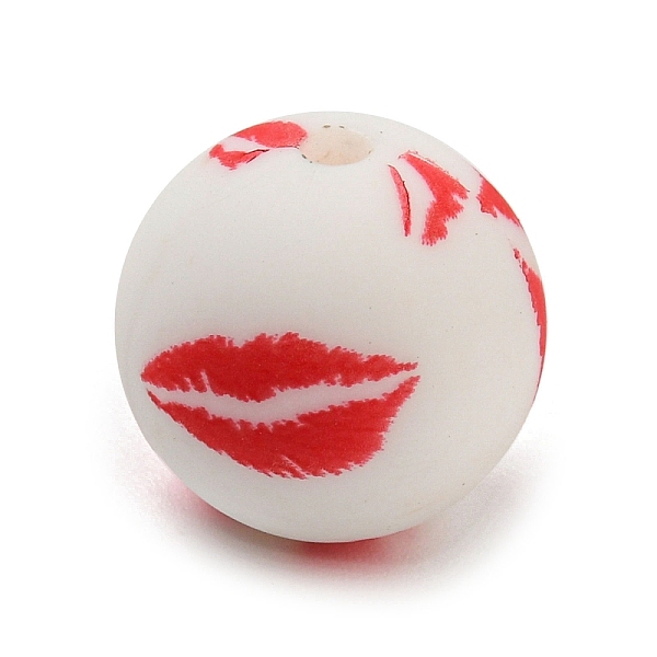 

PandaHall Silicone Beads, Round, Lip, 15mm, Hole: 2mm Silicone Lip Red