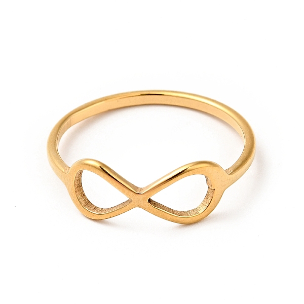 Ionenplattierung (IP) 201 Infinity-Fingerring Aus Edelstahl Für Frauen