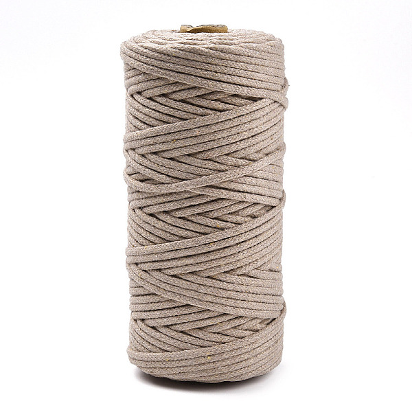 

PandaHall Cotton String Threads, Macrame Cord, Decorative String Threads, for DIY Crafts, Gift Wrapping and Jewelry Making, Tan, 3mm, about..., Orange