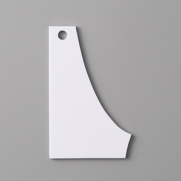 

PandaHall Acrylic Scraper Tools, White, 75x47x3mm, Hole: 5mm Acrylic White