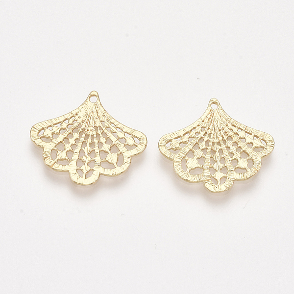 

PandaHall Brass Pendants, Flower, Real 18K Gold Plated, 19x21x1mm, Hole: 1mm Brass Flower