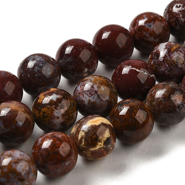 

PandaHall Natural Ocean Jasper Beads Strands, Round, 10~10.5mm, Hole: 1.3mm, about 38pcs/strand, 15.08''(38.3cm) Ocean Jasper Round