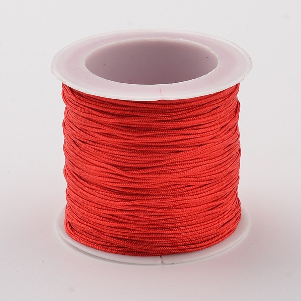 

PandaHall Nylon Thread Cord, DIY Material for Jewelry Making, Red, 0.8mm, about 38.27 yards(35m)/roll Nylon Red