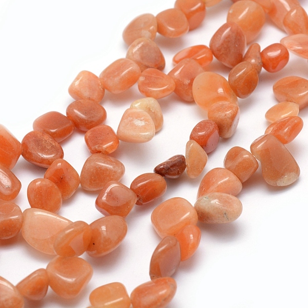 

PandaHall Natural Red Aventurine Beads Strands, Tumbled Stone, Nuggets, 11~22x8~11x4~10mm, Hole: 1mm, 15.3 inch Red Aventurine Nuggets