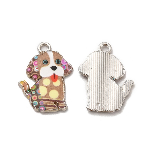 

PandaHall Alloy Enamel Pandants, Lead Free & Cadmium Free, Platinum, Dog Charm, Brown, 21.5x16x2mm, Hole: 1.8mm Alloy+Enamel Dog Brown