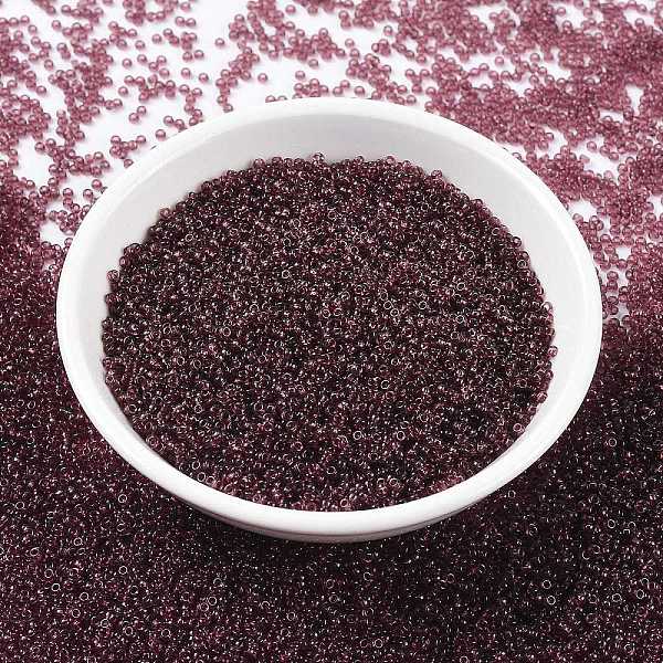 

PandaHall MIYUKI Round Rocailles Beads, Japanese Seed Beads, (RR153) Dark Smoky Amethyst, 15/0, 1.5mm, Hole: 0.7mm, about 27777pcs/50g Glass..., Purple