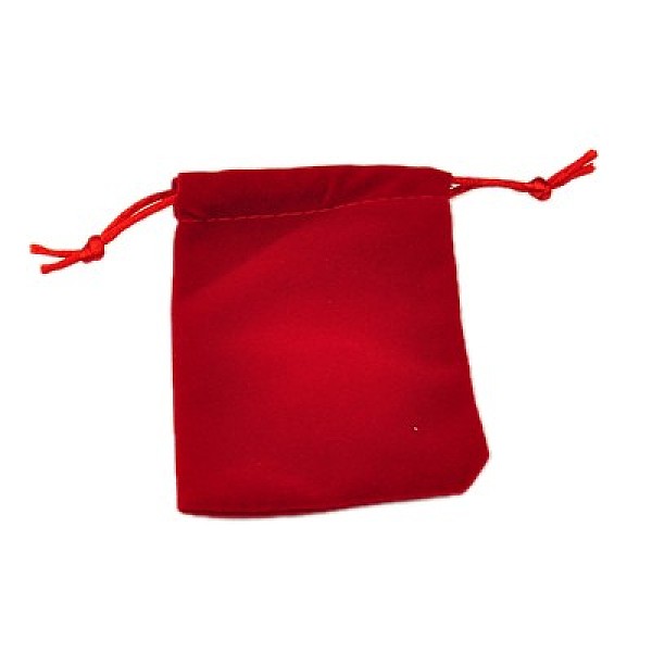 

PandaHall Velvet Drawstring Pouches Jewelry Bags, Red, 100x78mm Velvet Red