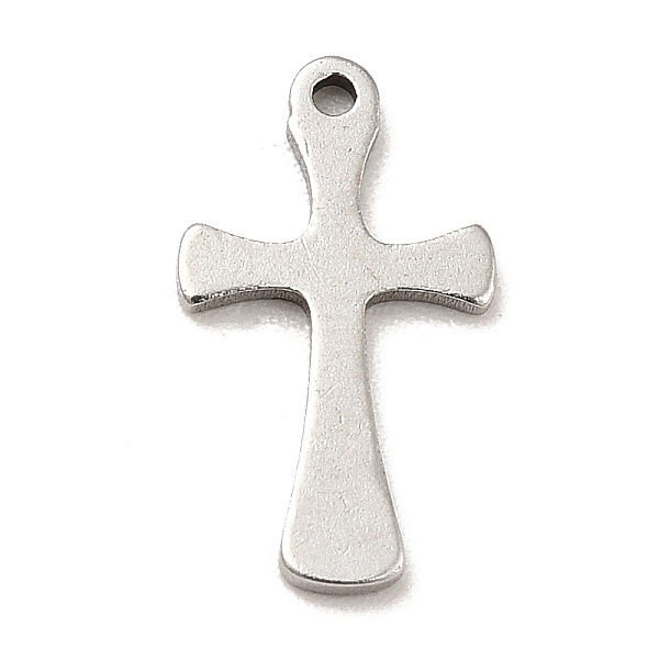 

PandaHall 201 Stainless Steel Pendants, Cross Charms, Stainless Steel Color, 13x7.5x1mm, Hole: 0.8mm 201 Stainless Steel Cross