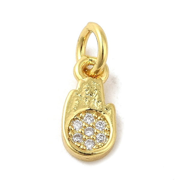

PandaHall Brass Micro Pave Cubic Zirconia Charms, Real 18K Gold Plated, Hamsa Hand Charms, Clear, 10.5x5x1.5mm, Hole: 3mm Brass+Cubic...