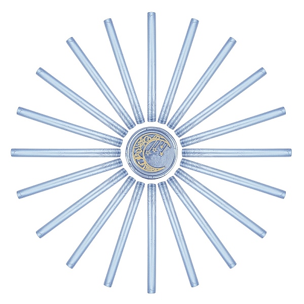 

PandaHall Sealing Wax Sticks, for Retro Vintage Wax Seal Stamp, Light Steel Blue, 135x11x11mm Wax