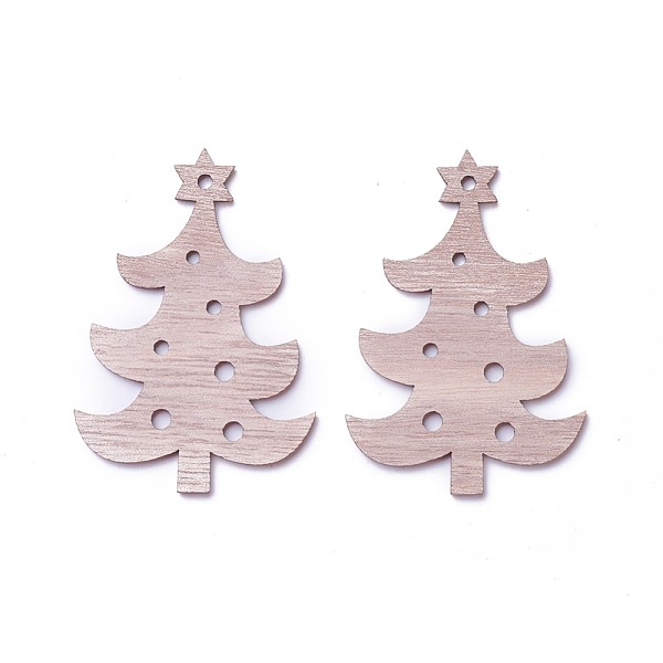 

PandaHall Undyed Wood Pendants, Christmas Tree, BurlyWood, 69.5x48x2mm, Hole: 3mm Wood Tree Orange
