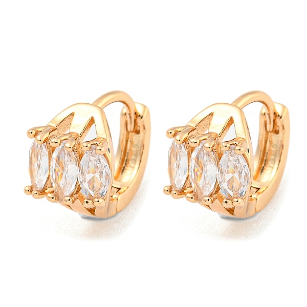 

PandaHall Brass Micro Pave Clear Cubic Zirconia Hoop Earrings, Oval, Light Gold, 10x7.5mm Brass Oval Clear