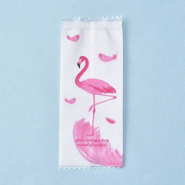 

PandaHall Plastic Bag, Flamingo Printed, Nougat Candy Wrapper, Available for Bag Heat Sealer, Rectangle, Pink, 9.7x3.9x0.02cm Plastic...
